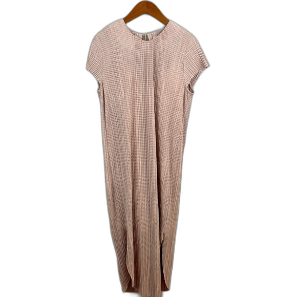 Sabina Musayev Anthropologie Powder Pink Shirin Textured Midi Dress Size Small - Picture 4 of 16